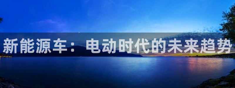 摩根娱乐宝真的假的：新能源车：电动时代的
